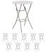 10 Pack Plastic Folding Bar Height Tables