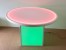48 Inch Diameter Round LED Glow Table w/ Cube Base