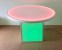 48 Inch Diameter Round LED Glow Table w/ Cube Base