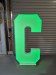 6 foot marquee letter C Green