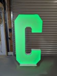 6 foot marquee letter C Green