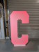 6 foot marquee letter C Red