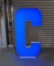 6 foot marquee letter C Blue