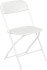 White Outdoor Folding Chair with Plastic Seat and Back