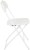 White Outdoor Folding Chair with Plastic Seat and Back
