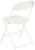 White Outdoor Folding Chair with Plastic Seat and Back