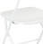 White Outdoor Folding Chair with Plastic Seat and Back