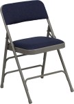 Blue Fabric Folding Chair