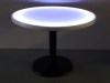 White Color Round Cast Iron Glow LED Top Table