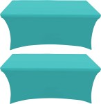 Turquoise Color 2 Pack Table Covers