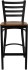 Ladder Back Black Metal Bar Stool Cherry Wood Seat